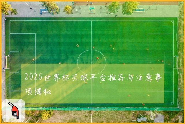2026世界杯买球平台推荐与注意事项揭秘
